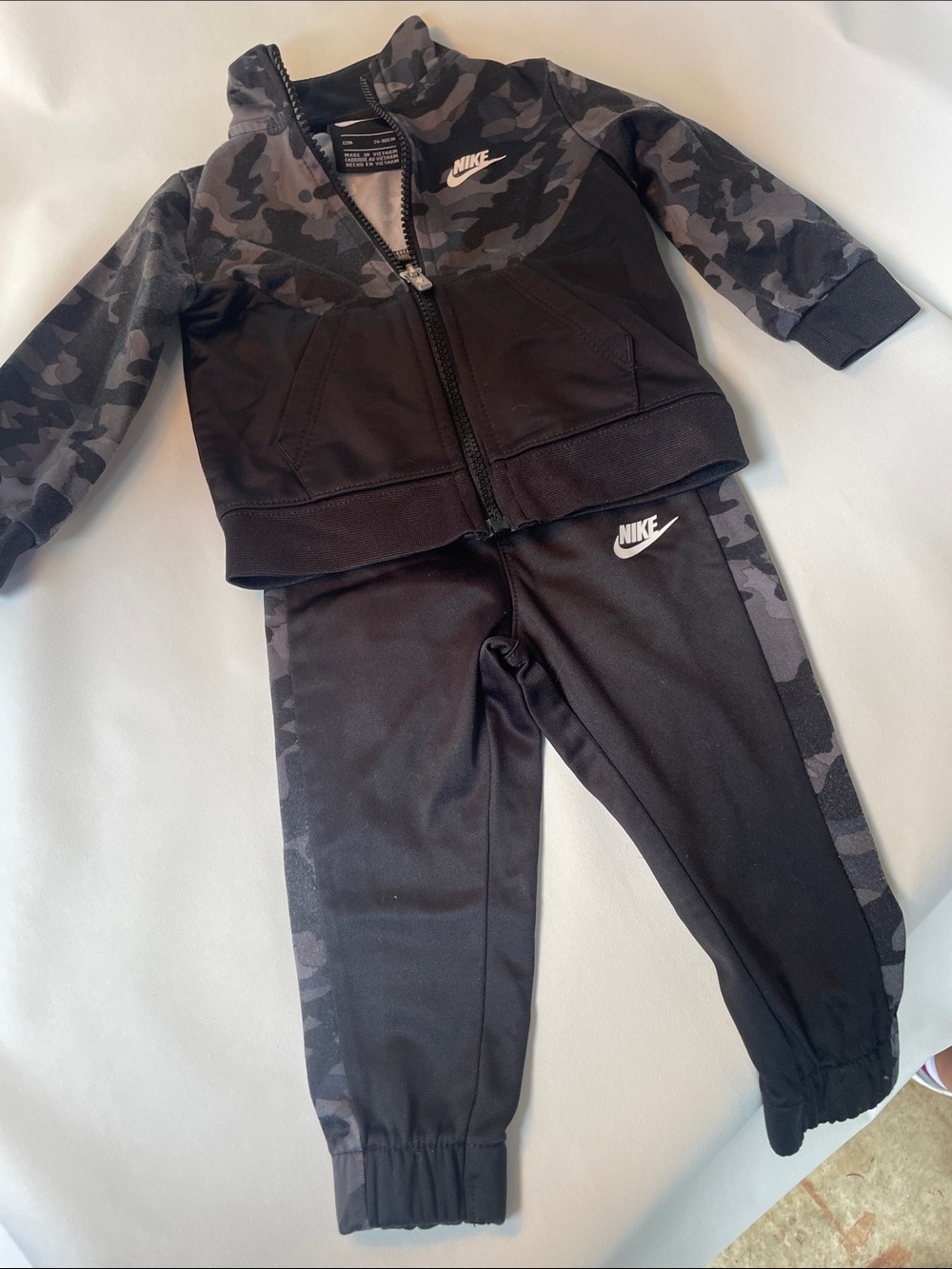 Nike Black & Gray Camo Kids' Jogger Pants